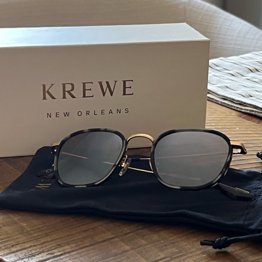 KREWE Black and Gold Sunglasses